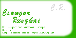 csongor ruszkai business card